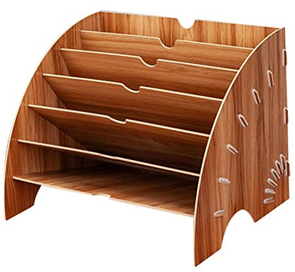 Ciieeo Holzregal Fächerförmig Mehrstöckiges Bücherregal Aus Holz Aktenregal Mit Robustem Material Für Büro Und Arbeitszimmer