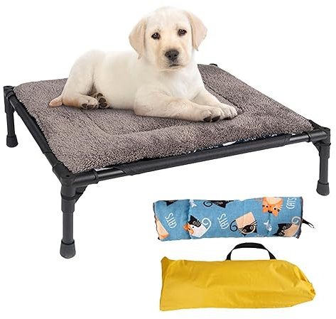 Fukamou Hundeliege Outdoor Hundebett, Haustierbett Für Garten Und Indoor, Tragbare Haustierliege Atmungsaktiv Katzenbett, Maximale Tragfähigkeit 20 Kg