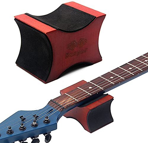 MOVKZACV Nackenstütze für Gitarre,elektrische Akustik- und Bassgitarre,Reparatur- und Pflegewerkzeug für Saiteninstrumente,Stützkissen für Gitarren-Workstation,Violinen, Bass, Banjos(Kaffee)