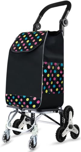 YUNYHAO Carro De Compras Plegable, Carro De Supermercado Resistente, con Tres Ruedas De Goma, Conveniente para Subir Escaleras, Carro De Compras, con Bolsa Impermeable De Gran Capacidad (Color : A)