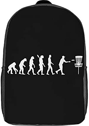 Tasche Discgolf-Evolution Laptoprucksack Stylischer Schultasche Niedlicher Wanderrucksack Für Geschenk, Reisen, Camping, 43X32X14Cm