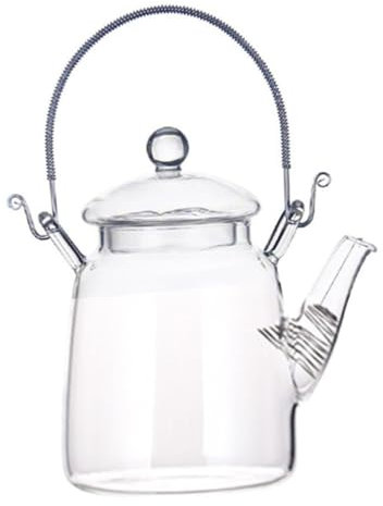IMIKEYA Teekanne Aus Edelstahl Und Glas 500ml Für Induktionsherde Mit Abnehmbarem Sieb Praktischer Wasserkocher Für Haushalt Hotel Restaurant