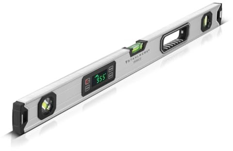 STAHLWERK Digitale Wasserwaage DW-800 ST aus Aluminium mit 800 mm Länge magnetische Richtwaage | Magnet-Wasserwaage | Aluminium-Wasserwaage | Digital-Wasserwaage | Winkelmesser