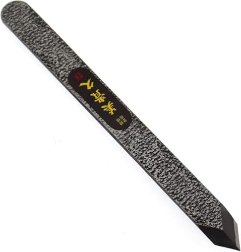Cuchillo de trazado japonés Shirabiki Cuchillo de trazado y marcado en forma de V forjado a mano en Japón (HRC 63) Diestros y zurdos Grabado tallado en madera (18 mm)