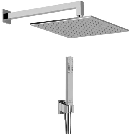 Perfekt standard BD826AA perfekt regn armaturpaket komplett set duschset, regndusch dusch duschmunstycke stång handdusch, vattenbesparande, krom