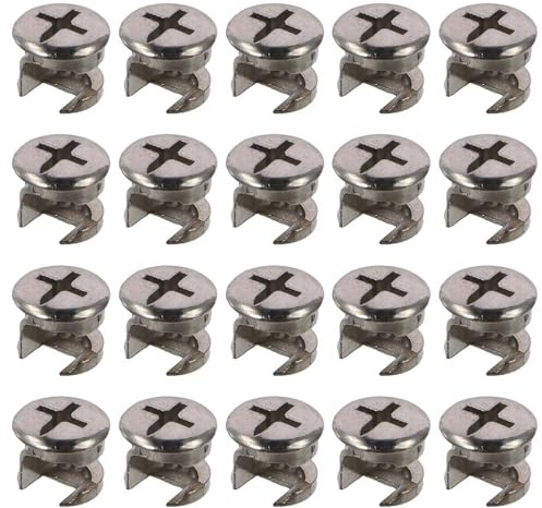 Silver Furniture Cam Lock Nut,20pcs 13mmx10mm Strong and Durable Furniture Cam Lock Nut Connectors Fittings for Cabinet Drawer Wardrobe