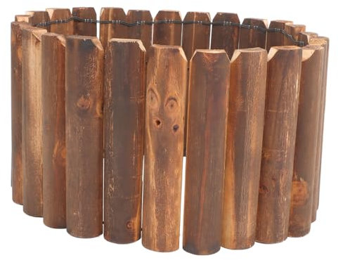 KONTONTY Clôture Bois pour Jardin Panneau De Clôture Paysagère Bordure Ornementale pour Aménagement Paysager