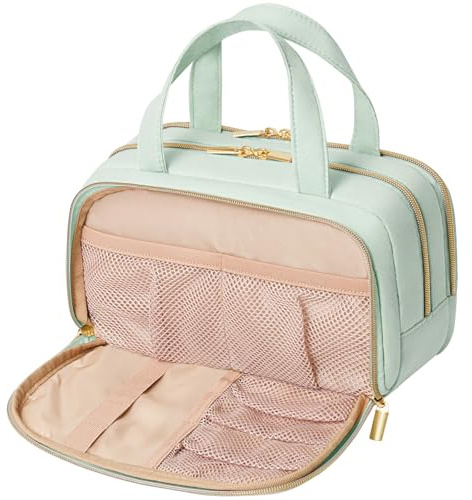 Lifewit Toalettväska för Kvinnor, Reseväska för Sminkväska, Transparent Kosmetisk Tvättpåse för Toalettartiklar I Full Storlek, Hudvårdsbehållare för Travel Essentials, 5L, Mintgrön