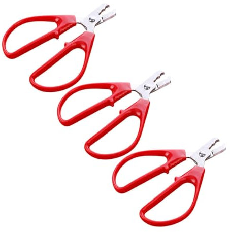 PAMINGONO Abridor de Nueces 3 Piezas Rojo PP Acero Inoxidable