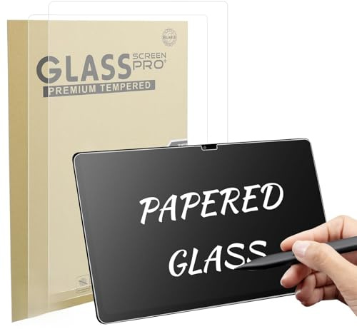 Anrbb Displayschutzfolie aus Glas in Papieroptik für iPad 10. Generation 10,9 Zoll 2022, matt, gehärtet, entspiegelt, kompatibel mit Stift, flüssiges Schreiben, Härtegrad 9H, kratzfest, 2 Stück