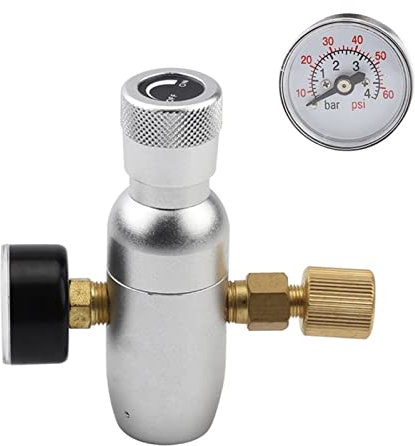 SLAHAJ Druckminderer Homebrew reguliertes CO2-Ladegerät-Kit,7/16quot; Reguliert tragbar für selbstgebrautes Bierzubehör Heimbrausystem(150psi)