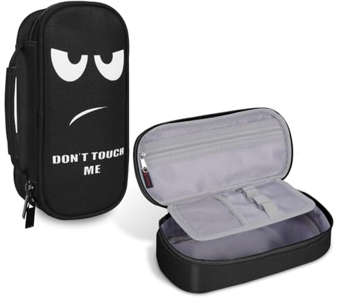 FINPAC Federmäppchen Pencil Case mit großer Kapazität Mäppchen Schreibwarenbeutel Bleistift Beutel Schulmäppchen Federtasche für Studentin Erwachsener Schule Büro (Einlagig, Don't Touch)