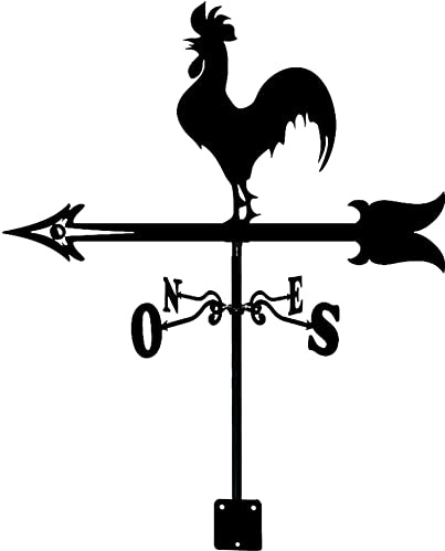 Girouette en métal en Forme de Coq, girouette de Jardin en Acier Inoxydable, indicateur de Direction du Vent pour Toit en Fer extérieur, décoration de Cour extérieure, Coq