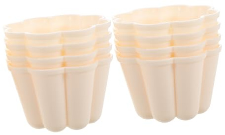 MAGICLULU Tala Jelly Moulds 8pcs Flower Shape Pp Pudding Cup Moulds for Desserts, Freezing and Baking, Sturdy Individual Jelly Molds for Parties