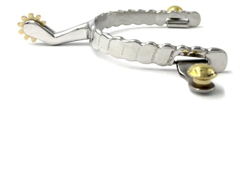 Equine Smile ES1065 Western Reitsporen Seilmuster Sonnenrad Kupfer Rowel | Spur Sporen Reiten Sonnenradsporen Cowboy Radsporen Edelstahl Pferdesporen rostfrei Damen Herren Reitsport