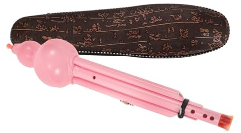 Hulusi Sopranflöte B-stimmung 7-loch Kunststoff für Anfänger | Abs Ausführung, Rosa Farbton, Etui Inklusive, Geeignet für Schulunterricht und Übung