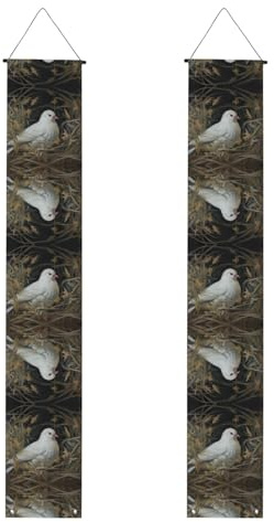 Banner mit Gras- und Tauben-Druck, Polyester-Banner, für drinnen und draußen, einfach aufzuhängen, wiederverwendbar