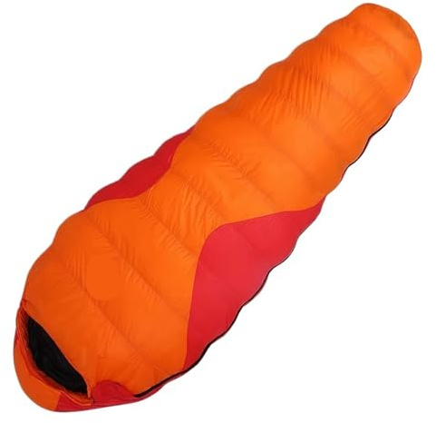 CY660 4 Estaciones 3 Tipos de Espesor Camping Viajes Senderismo Pato Blanco Abajo Relleno Plumas Momia Sacos Dormir(1500G Orange)