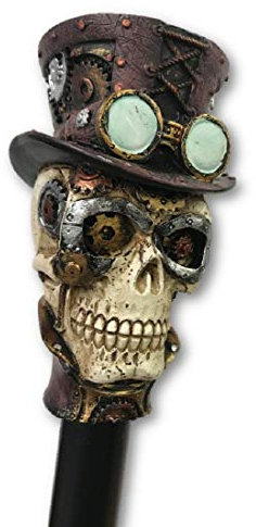 Pacific Giftware Steampunk Skull Decorative Walking Cane 36