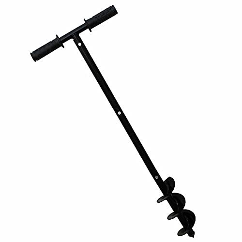 4 100mm Manual Fence Post Auger – Hand Drill for Digging Holes, Gardening, Planting Flowers & Bulbs, Umbrella Posts, Ice, and Fertilizer Mixing
