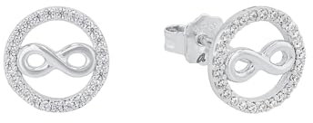 s.Oliver Ohrstecker 925 Sterling Silber Damen, Ohrschmuck, mit Zirkonia synth., Silber, Kommt in Schmuck Geschenk Box