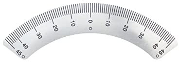 Aluminium Oval Self Adhesive Measure Ruler, 90mm Outer Radius Silver Metric Scale Miter Track Tape, Scale Ruler Tape (45°-0-45° Middle), 1 Pcs