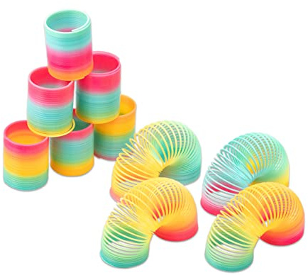 Betzold - Regenbogenspirale Treppenläufer 10 Stück - Treppenhüpfer Treppenspirale Springspirale