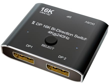 chenyang DisplayPort 16K Switch Splitter HUB 2 in 1 Out unterstützt bidirektionale Anzeige HDCP SST 16K@60Hz 4K@240Hz Konverter