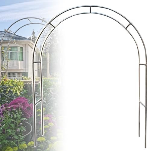 Rosenbogen Aus Edelstahl, Stabil Torbogen Für Kletterpflanzen, 1,2 M, 1,5 M, 1,8 M, 2 M, 2,2 M, 2,4 M, 2,6 M, 2,8 M, 3 M, 3,2 M, 3,5 M Breit Rankbogen - Garten Decoration ( Size : 2*2.4m(6.6*7.9ft) )