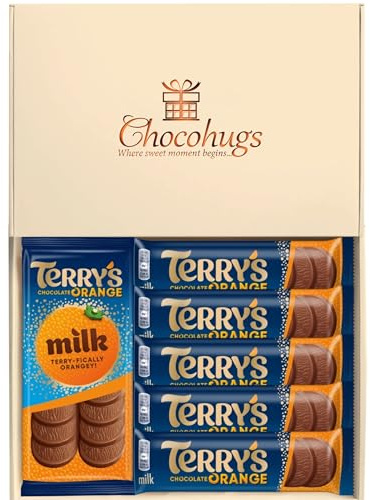 Chocohugs Terry’s Orange Chocolate Gift Hamper Box | Terry’s Orange Lover Selection Box of Chocolates | Letterbox Gift | Chocolate Assortments | Sweet Treat Box | Happy day, Surprises, Celebration