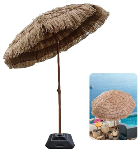 Sombrillas de Playa Antiviento Inclinación Ajustable Paraguas con 8 Huesos de Paraguas para Patios Traseros Junto a Piscinas de Playa (Size : 200cm)