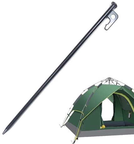 Metallheringe für Boden, Zeltheringe aus Metall, tragbare Campingzeltheringe, geschmiedete Stahlzeltheringe, verschleißfeste Rasenheringe, Zeltspitzen, C-Heringe