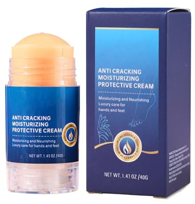 Baume pour talons, adoucissant avec rouleau de massage, 40 ml, crème pour les pieds contre les peaux sèches et gercées, traitement des talons fissurés