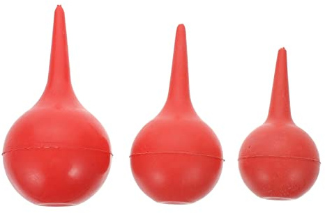 PACKOVE Ohrreinigung Gummiball 3 Stück-pack Sauggummi Ohrenspritze in Drei Größen für Labor und Private Nutzung Handlich und Einfach zu Bedienen