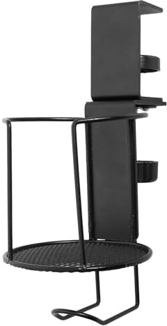 Portavasos Giratorio con Abrazadera Soporte Auriculares Mesa Abrazadera Ajustable Soporte Auriculares DiáMetro 9,5 Cm Negro