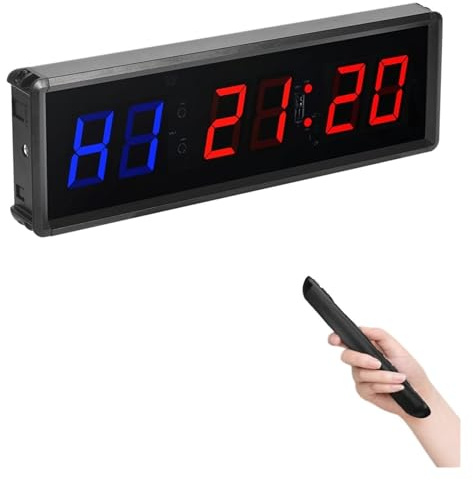 Orologio da Palestra, Fitness Intervallo Timer Ricaricabile Luminosità regolabile Conto alla rovescia Palestra Cronometro Orologio sportivo for la casa