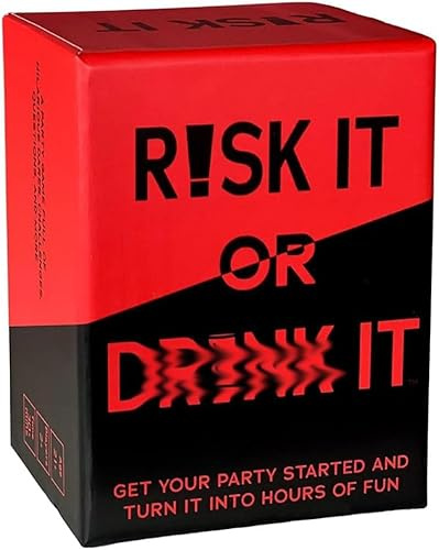 FAMINESS Risk It Drinking Card Game - Party Fun for Adults & Couples - Interactive Challenges - Perfect for Boyfriend, Girlfriend, Valentine's Day, Anniversaries, Birthdays, Christmas