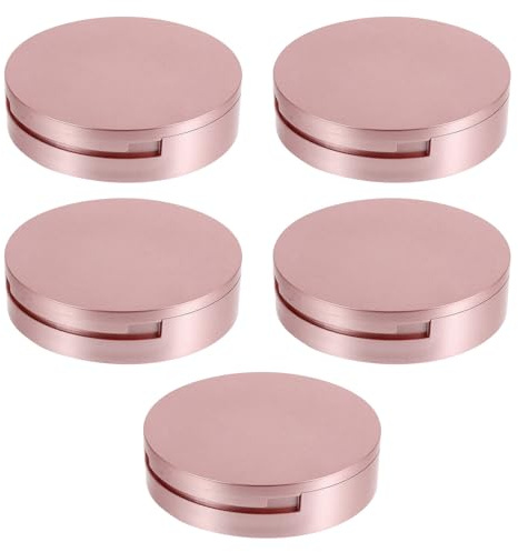 Alipis 5 Piezas Estuche para Pestañas Caja de Pestañas Redondo de Plástico 2 Capas con Espejo para Esposa o Amiga San Valentín y Acción de Gracias