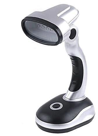 Garden Mile Portable Desk Lamp | Battery Powered 12 White LED Light Table Lamp | Flexible Cordless Wireless Bedside Lamps | Modern Lighting for Camping Home Office Computer Desk