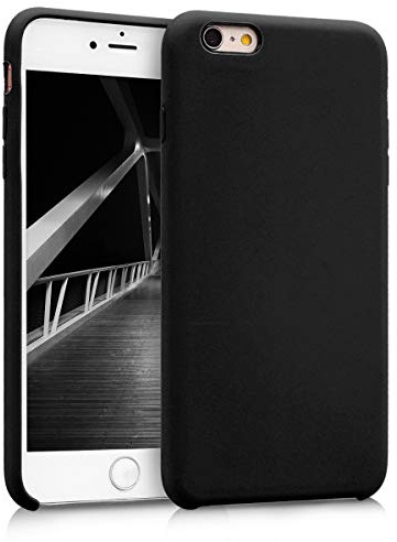kwmobile Handyhülle für Apple iPhone 6 Plus / 6S Plus Hülle - Case Silikon - Kabelloses Laden - Schutzhülle Cover in Schwarz matt