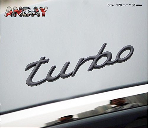 E469 Turbo Power Emblem Zeichen Badge auto Abziehbild aufkleber 3D Schriftzug Car Sticker schwarz