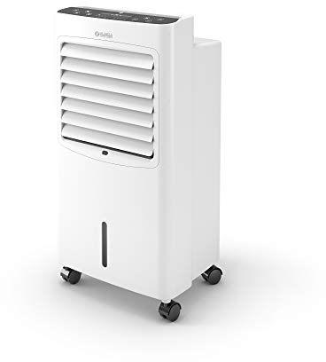 Olimpia Splendid 99311 Peler 8 Raffrescatore Ionizzatore con Telecomando, Timer e Tanica 8 Litri, 400 m3/h, 75 W, Bianco