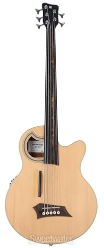 Warwick RockBass Alien Deluxe Hybrid Thinline, 5-String, Fretless - Natural Transparent Satin