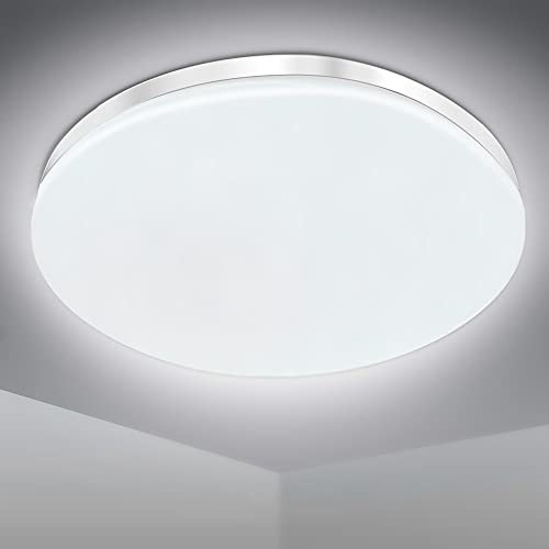 EXTRASTAR LED Plafoniera 24W Ultra magro UFO Pannello LED Rotondo Bianco 6500K Lampada da Soffitto per Soggiorno Camera da letto Bagno Cucina Corridoio e Balcone 33cm