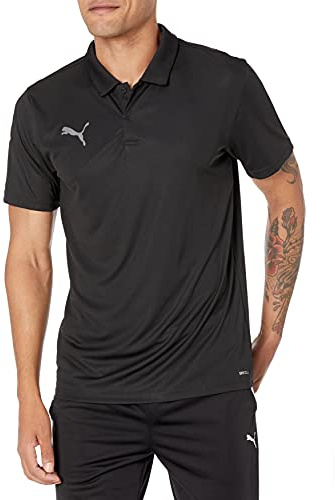 PUMA Herren Teamliga Sideline Polo Shirt, schwarz / weiß, X-Groß