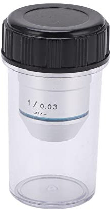 T opiky Lente De Objetivo De Microscopio, Lente De Objetivo De Microscopio 1X, Lente De Infinito De Cristal óptico De Objetivo Acromático De Baja Potencia 195 Infinity, Rosca Universal De 20,2 Mm RMS