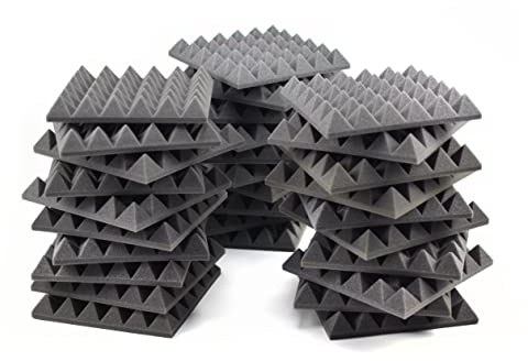 ACOUSPANEL Espuma Acústica Piramidal paneles de 245x245x40mm Gris Antracita (30 unidades)