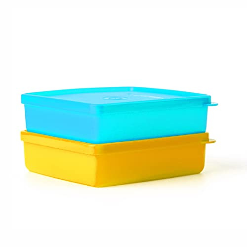Tupperware Snack Stackers 400 ml (set di 2), giallo e blu