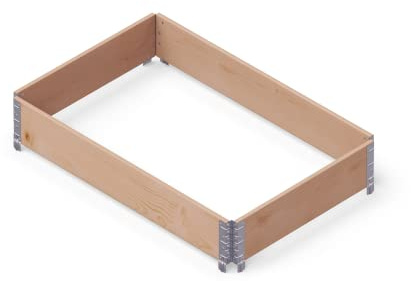 Upyard GardenBox – Moderna aiuola rialzata in pallet – letto modulare in legno per giardino e terrazza – Certificazione PEFC, 120 x 80 x 19,5, marrone