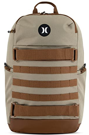 Hurley One and Only Skateboard Backpack Sac à Dos, Kaki, Taille Unique Homme